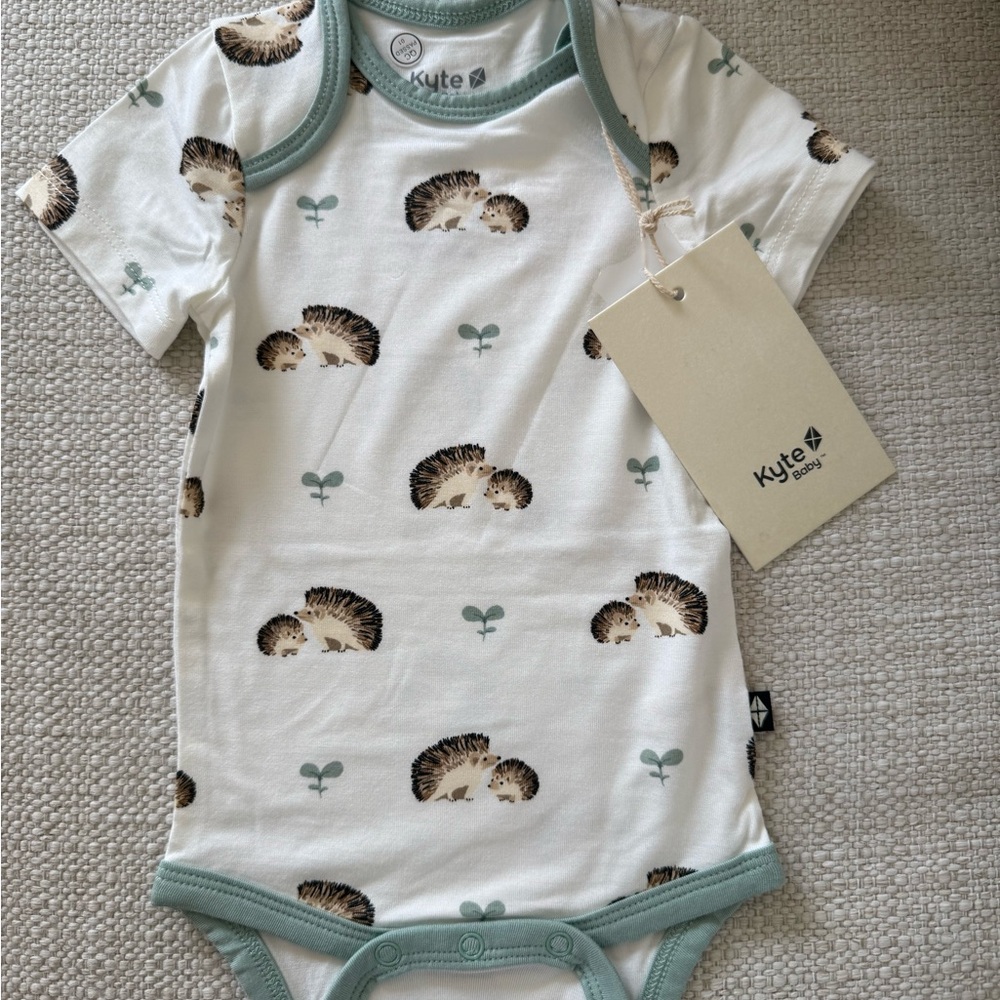 Kyte BABY Bamboo Onesie with Hedgehog Design